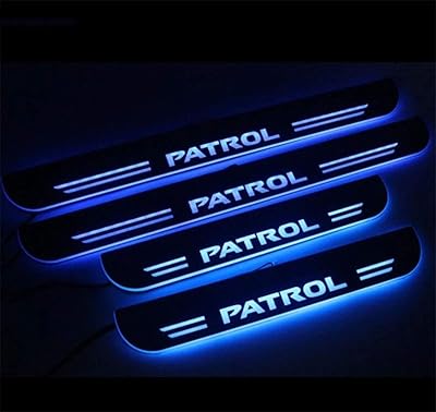 Couvercle de protection de seuil de porte de voiture led en acrylique