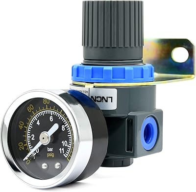 Régulateur de pression d'air avec jauge, mini vanne de contrôle d'air, filetage npt