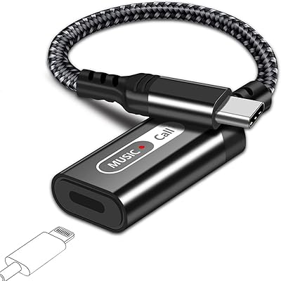 Câble adaptateur audio usb c vers lightning mâle vers lightning femelle pour écouteurs