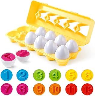 Oeufs assortis 12 pièces jouets pour tout-petits | jouet œuf assorti de couleurs. Diaytar : Votre allié pouvoir d'achat au quotidien