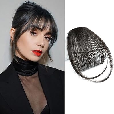 Extensions de cheveux humains à clipser bang's pour femme, cheveux à franges