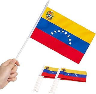 Paquet de 12 petits drapeaux du venezuela anly - petits drapeaux vénézuéliens portatifs