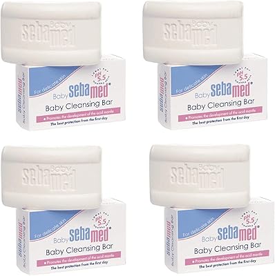 Savon nettoyant pour bébé sebamed 100 g, paquet de 4