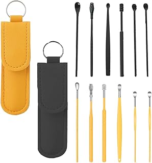 Revhq kit de retrait de cérumen, outils de cure-oreille 6 en 1, nettoyant