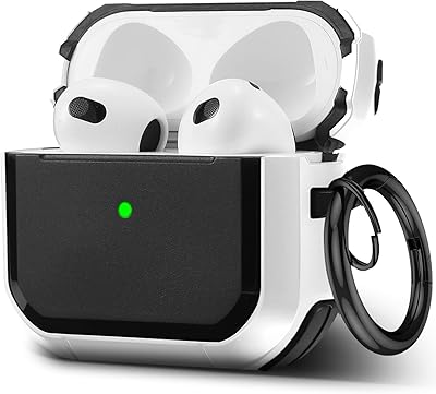 Étui de protection pour airpods 3 avec porte-clés au design de bouclier avancé