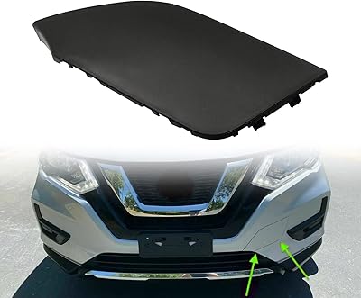 Couvercle de crochet de remorquage d'amortisseur avant sycus auto parts compatible avec nissan