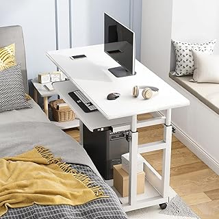Table d'appoint de lit portable, table pour ordinateur portable, bureau debout réglable, table