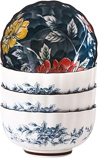 Bols à céréales en céramique 4 pièces 4,5" 400 ml, bols de service