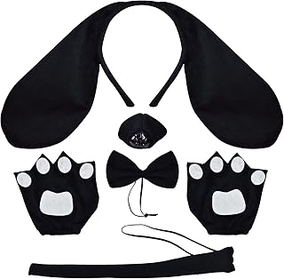 Ensemble de costumes pour chien et chiot u-goforest 5 pièces avec bandeau, oreilles