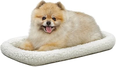 Lit pour chien ou chat en polaire blanche 22 pouces de long