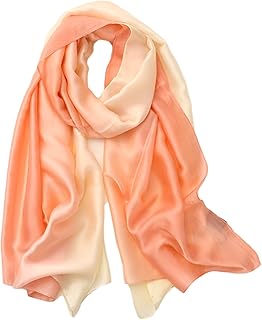 Écharpe de luxe en satin pour femme 180 cm, écharpe en soie bicolore