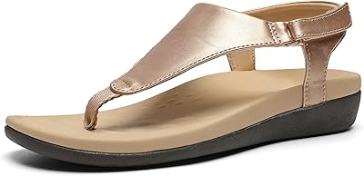 Sandale orthopédique réglable avec soutien de la voûte plantaire pour femme