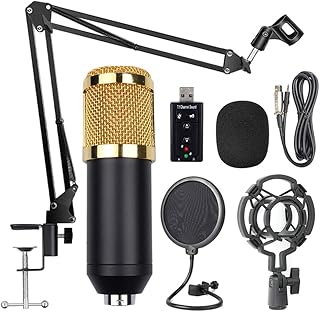 Ensemble de microphones à suspension professionnels bagra bm800, ensemble de microphones à condensateur