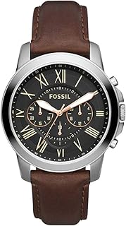 Montre fossil pour homme avec cadran chronographe noir, mouvement à quartz et bracelet