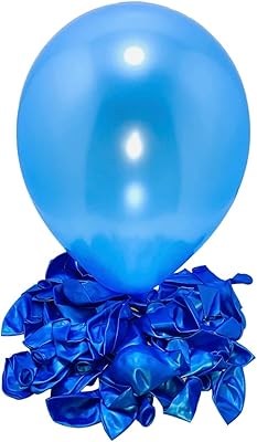 Ballons de fête à l'hélium en latex de qualité supérieure (bleu métallisé) 40