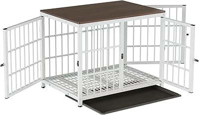 Meubles robustes pour cage à chien : table d'appoint en bois caisse