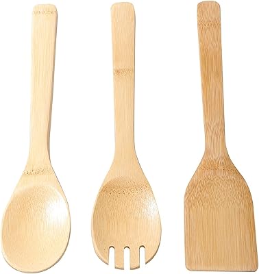 Ensemble de 3 couverts en bambou delcasa, multicolore, dc1680