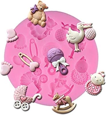 Moule en silicone 3d baby shower pour décoration de gâteaux chocolat et sucre