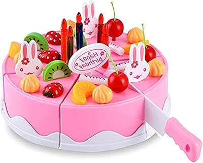 Jouet de gâteau d'anniversaire b&k pour enfants, 38 pièces, jeu de découpe