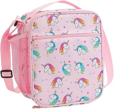 Boîte à déjeuner pour enfants au design licorne pour filles avec sac isotherme