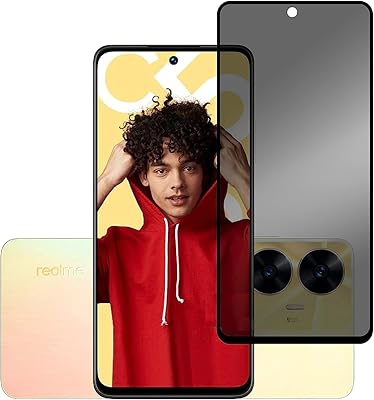 Protecteur d'écran en verre de confidentialité pour oppo realme c55 dureté