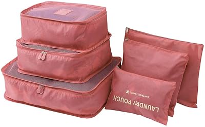 Ensemble de sacs de voyage 6 pièces pour vêtements et linge, sac