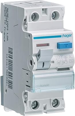 Disjoncteur de fuite à la terre hager - 40a bipolaire 100ma (elcb/rccb) cec241j