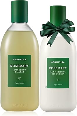 Ensemble shampooing et revitalisant exfoliants pour cuir chevelu au romarin aromatica, 14,6 fl