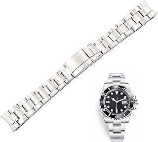 20 21mm bracelet de montre en acier inoxydable solide extrémité incurvée maillons à vis bracelet de poignet pour rolex submariner oyster datejust. Diaytar Sénégal : Des milliers de produits à portée de clic, livrés chez vous