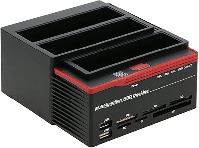 Boîtier de station d'accueil pour disque dur 2,5"/3,5" usb 3.0 vers 2 ports