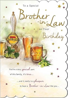 Carte d'anniversaire beau-frère - 9" x 6" - regal publishing