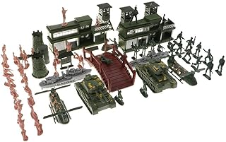 Un ensemble de figurines militaires au 1-36 avec des chars de soldats