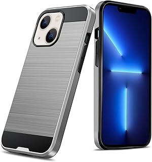 Coque de protection rigide argentée en pc pour iphone 13 mini 5,4 pouces
