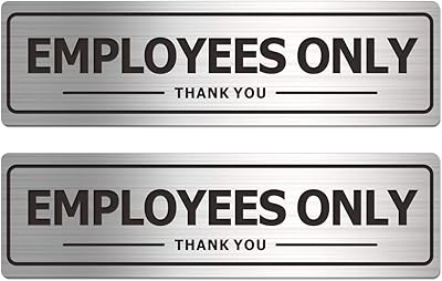 Signe des employés uniquement - panneaux de porte de bureau pour mur