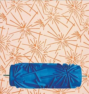 Buueerr 5 pouces motif rouleau de peinture manchon de brosse tissu pochoir outils