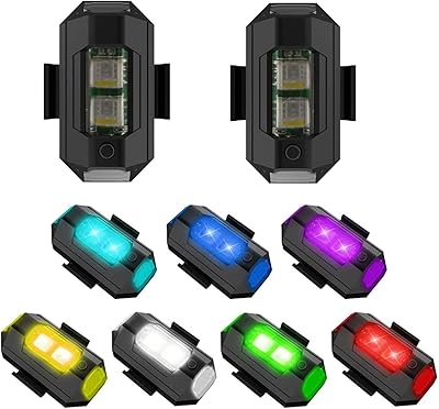 4 pièces de lumières led clignotantes pour drones rvb feux de sécurité
