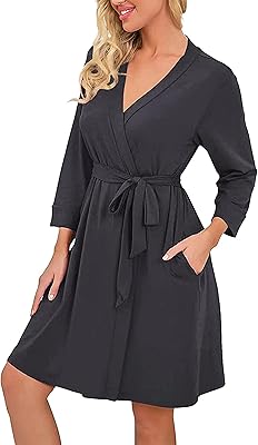 Peignoir confortable pour femme, peignoir à col en v, ceinture pour femme, chemise