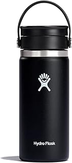 Bouteille hydro flask de 16 onces à large goulot avec bouchon anti-goutte flexible