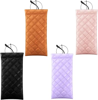 Amzboin 4 pièces étui à lunettes souple pour femme sac de rangement