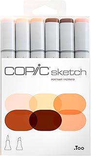 Sketch mrkr portrait lot de 6
