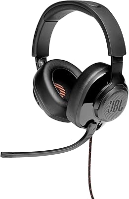 Casque filaire jbl quantum 200 avec microphone rabattable focalisé, son quantique réaliste, bandeau