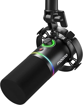 Xlr usb podcast microphone microphone d'ordinateur dynamique pour enregistrement diffusion jeu