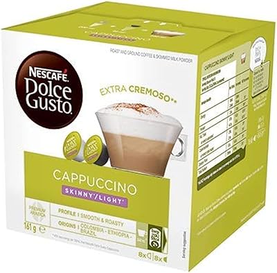 Capsules de café nescafé dolce gusto skinny/cappuccino léger - 16 capsules