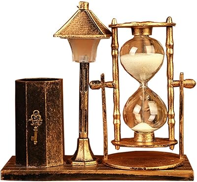 Sablier en verre lisse blanc, sablier de sécurité rétro pour jeux, maison, bureau