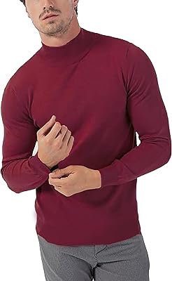 Pull à manches longues décontracté thermique tricoté à col rond pour hommes