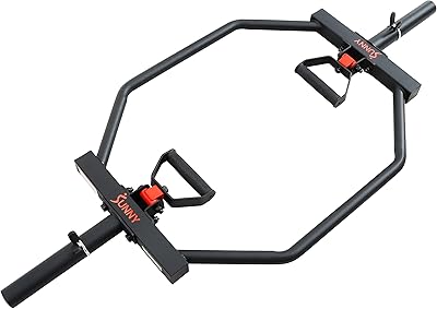 Barre olympique hexagonale pour entraînement de force sunny health & fitness pour soulevés