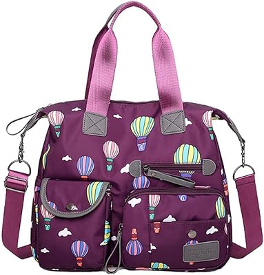 Sac à langer multifonctionnel en nylon, sac de voyage léger à bandoulière multi-poches