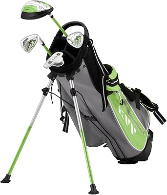 Ensemble complet de clubs de golf kv junior pour enfants/enfants droitiers, comprenant un driver surdimensionné, des fers, un putter, un couvre-tête et un sac de golf portable. Toutes les catégories, tous les prix sur Diaytar