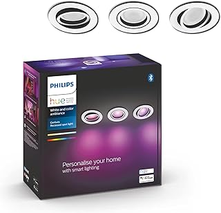 Plafonniers intelligents philips hue neo centura, blanc et couleur, lot de 3