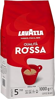 Café en grains entiers de torréfaction moyenne moyenne lavazza qualetta rossa, 1 kg